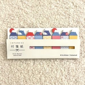 🍭 3/$10 japanese mountain paper sticky note index tabs